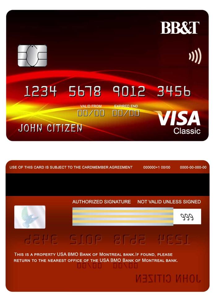 USA BB&T Corp. bank visa classic card
